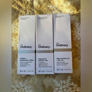 The Ordinary Caffeine, Hyaluronic & Niacinamide Bundle NWT